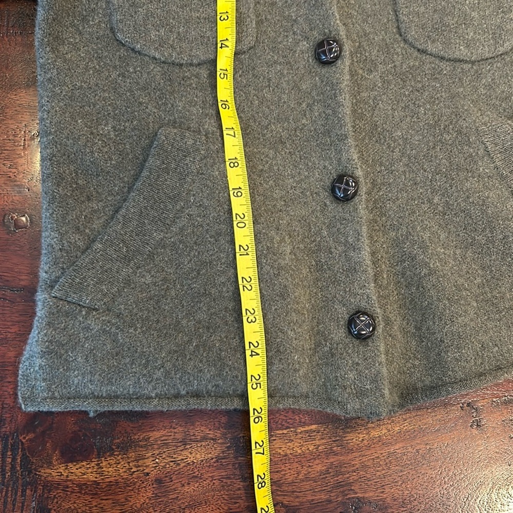 NakedCashmere Women’s Cashmere Cardigan Sweater Shacket Olive Green Heather XS - Picture 14 of 14